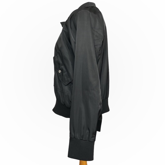 Free People ‘Midnight Bomber’ Full Zip Jacket in Black Size Medium - Picture 4 of 12
